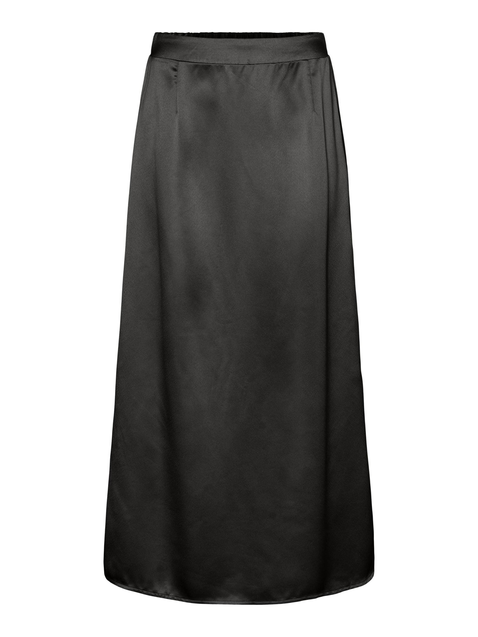 VERO MODA - VMMERLE HW ANKLE SLIT SKIRT WVN GA black - Gr. - M von VERO MODA