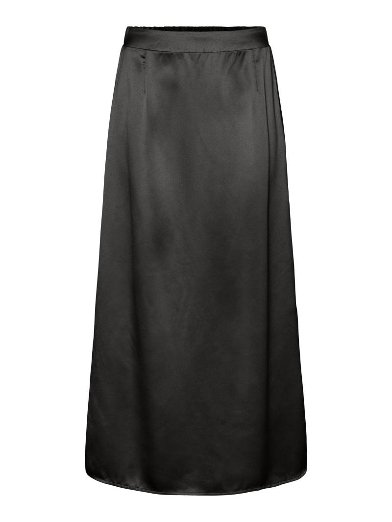 VERO MODA - VMMERLE HW ANKLE SLIT SKIRT WVN GA black - Gr. - M von VERO MODA