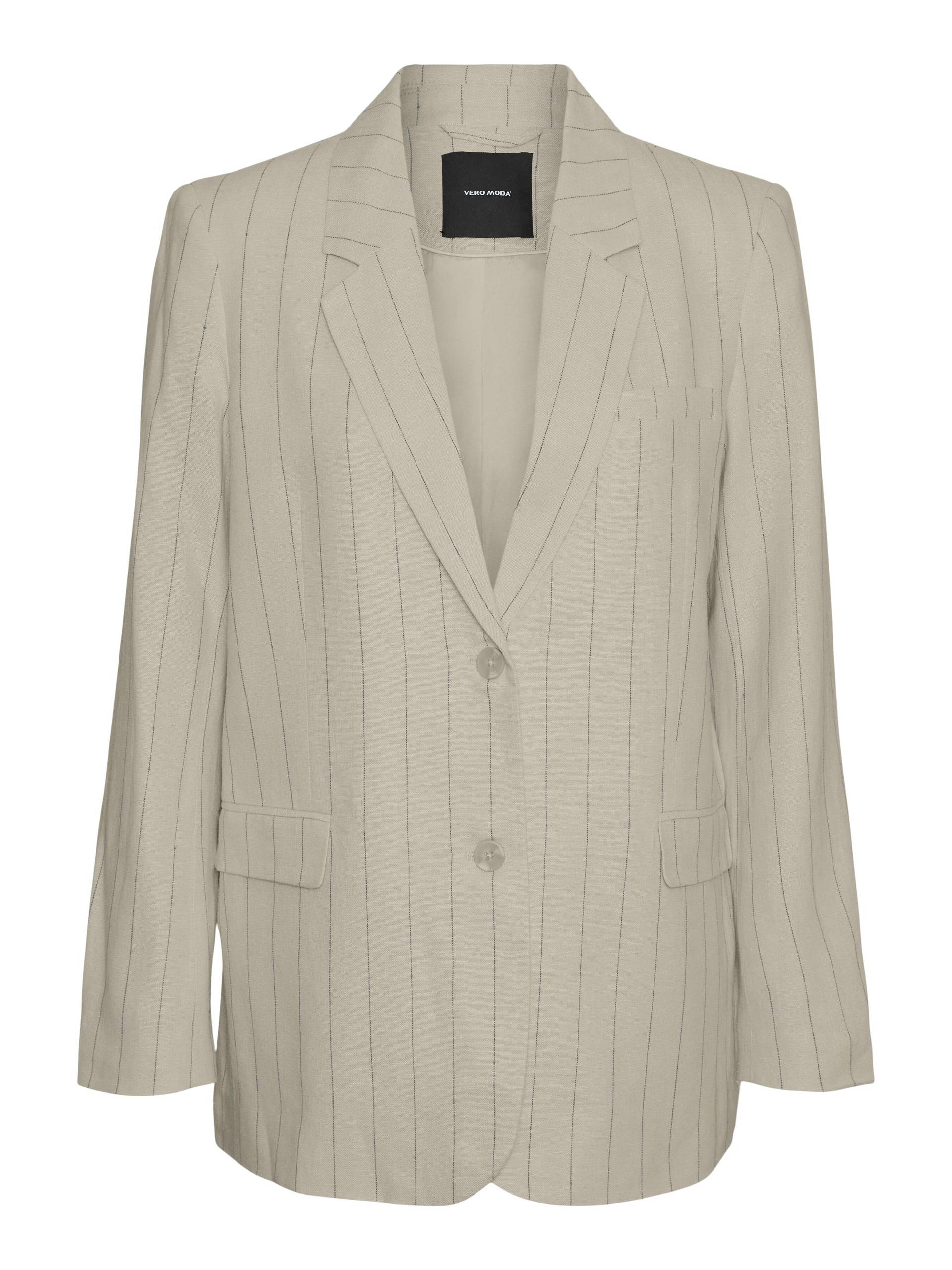 VERO MODA - VMMINDY LS LOOSE LINEN BLAZER MIX oatmeal - Gr. - 38 von VERO MODA
