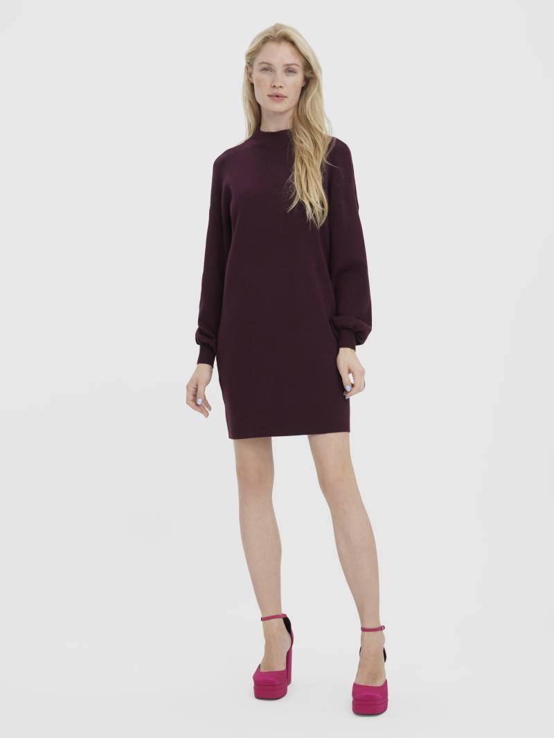 VERO MODA - VMNANCY LS FUNNELNECK DRESS NOOS winetasting - Gr. - XL von VERO MODA