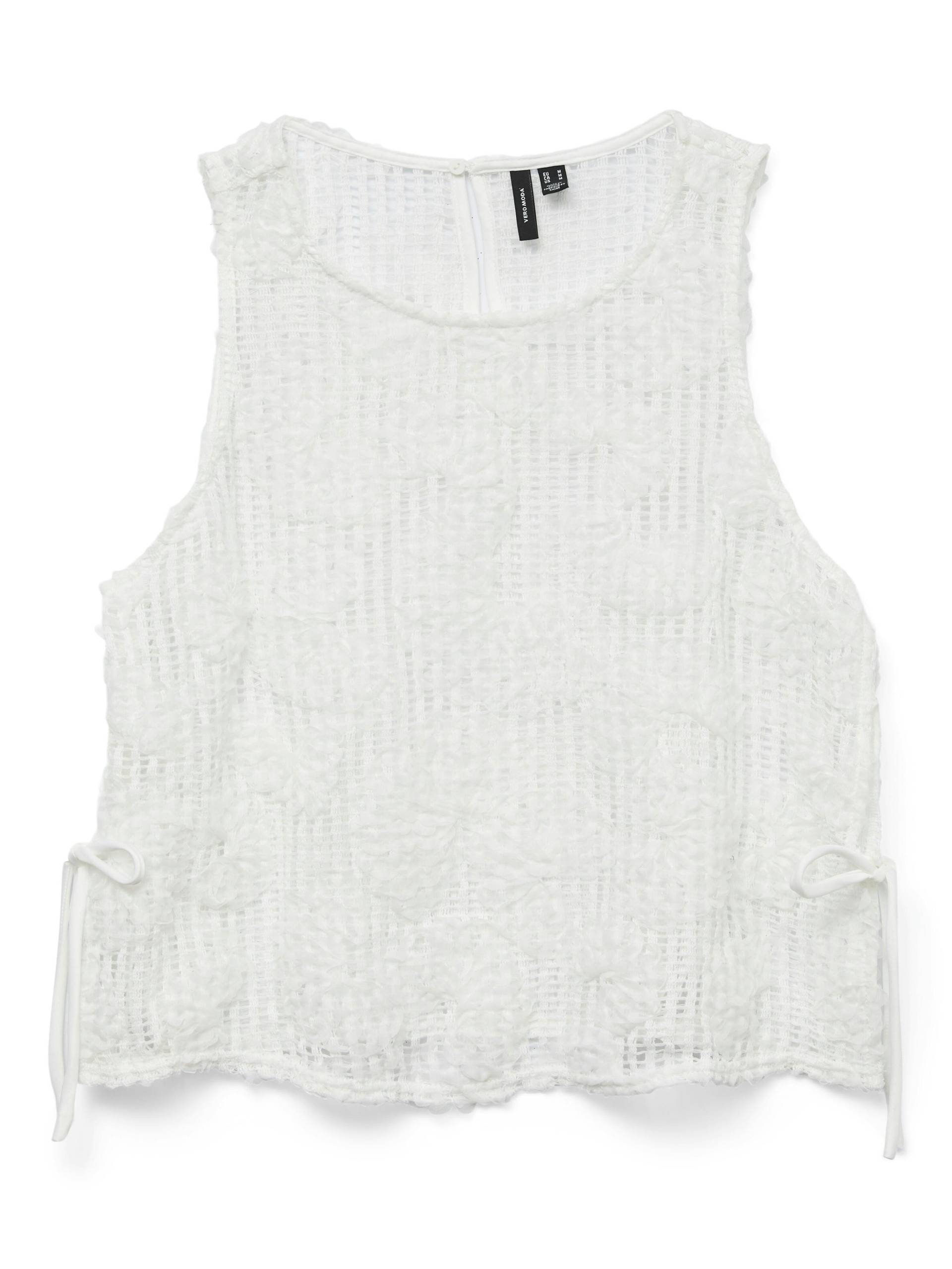 VERO MODA - VMODETA SL TOP WVN cloud dancer - Gr. - L von VERO MODA