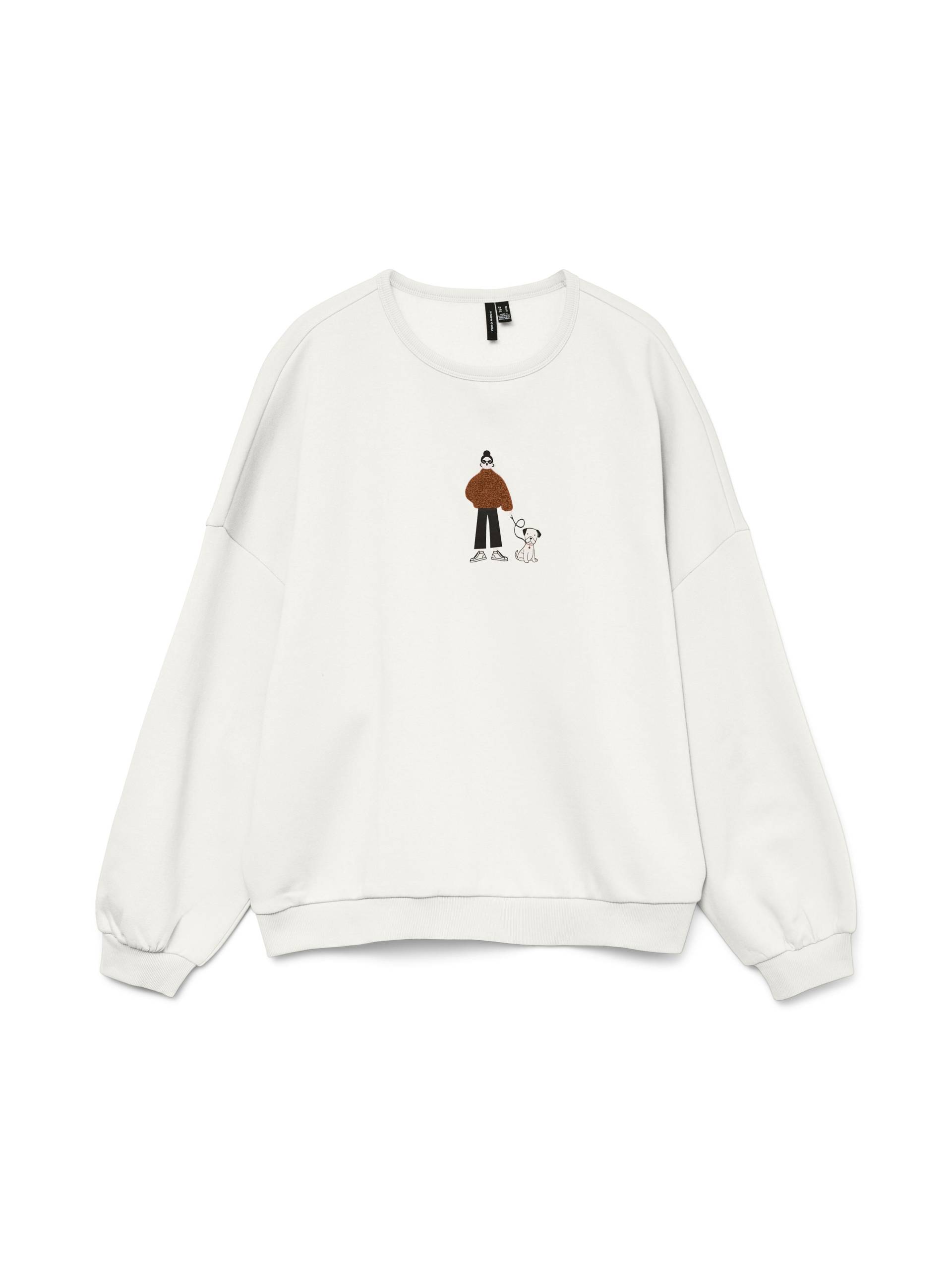 VERO MODA - VMOLINE MALY SWEATSHIRT BOX JRS GA snow white - Gr. - S von VERO MODA