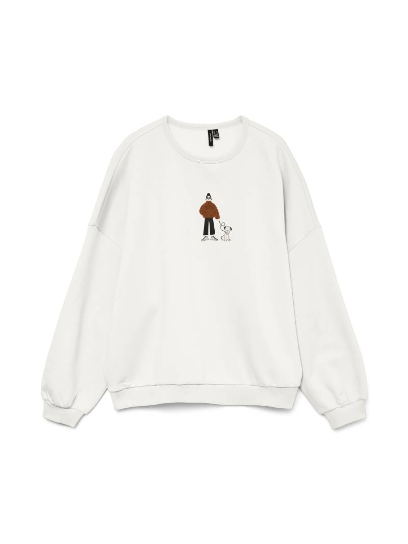 VERO MODA - VMOLINE MALY SWEATSHIRT BOX JRS GA snow white - Gr. - S von VERO MODA