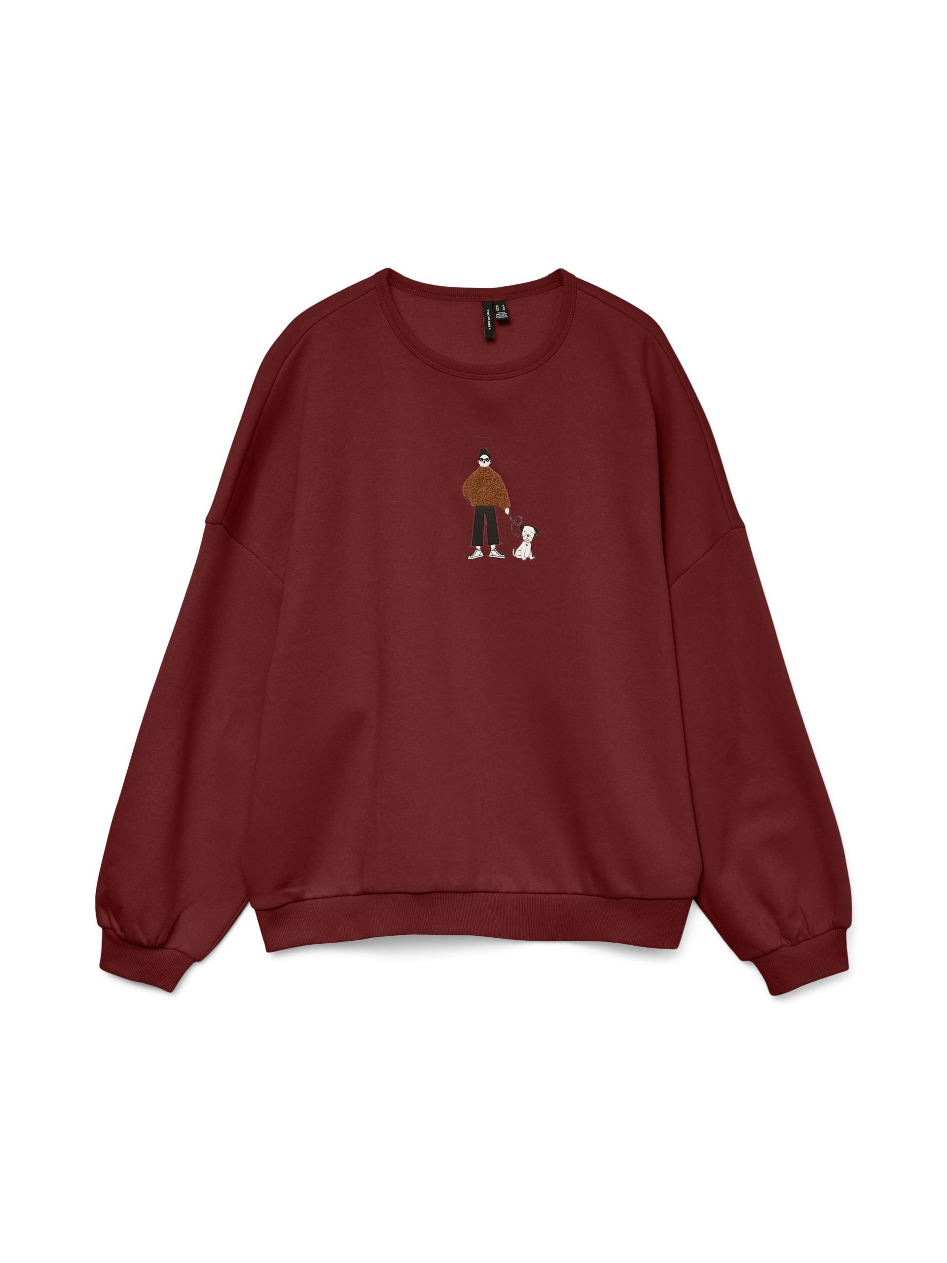 VERO MODA - VMOLINE MALY SWEATSHIRT BOX JRS GA syrah - Gr. - XL von VERO MODA