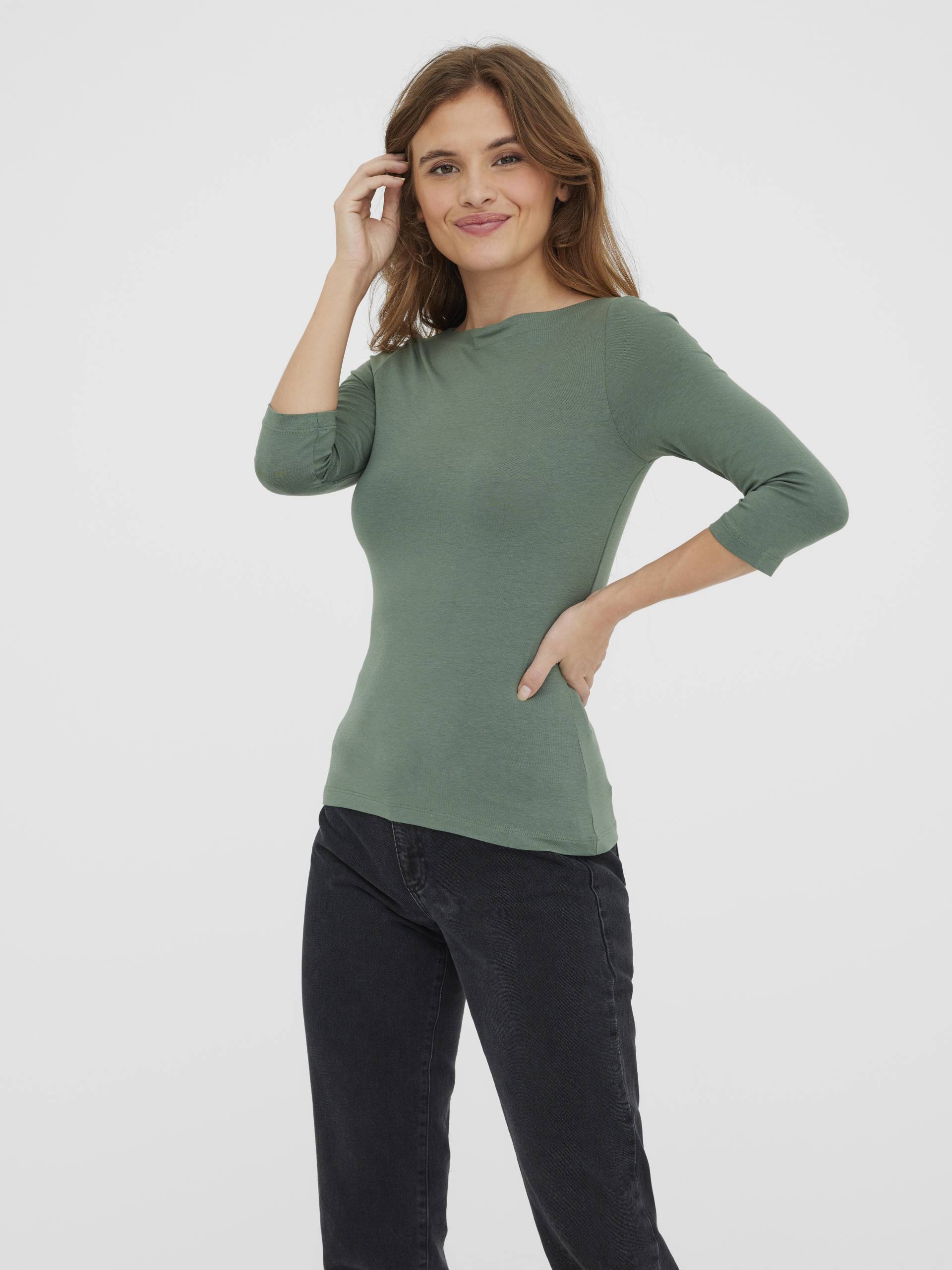 VERO MODA - VMPANDA MODAL 3/4 TOP JRS NOOS laurel wreath - Gr. - L von VERO MODA