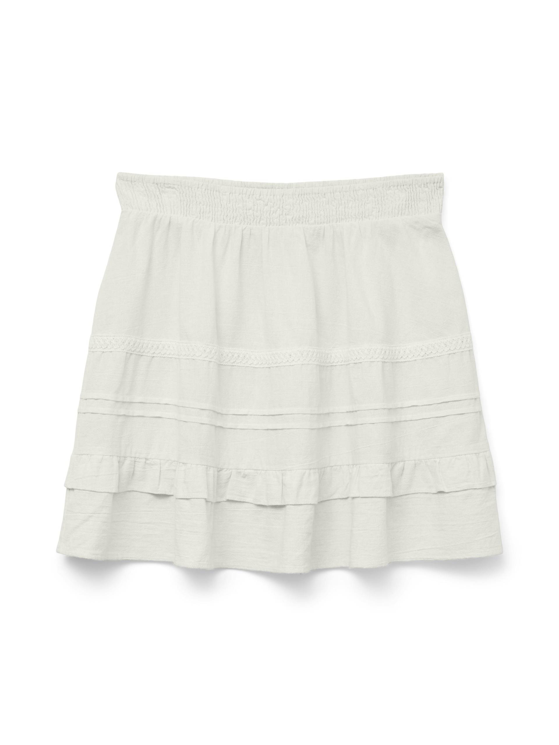 VERO MODA - VMPRETTY SHORT SKIRT WVN NOOS snow white - Gr. - XS von VERO MODA