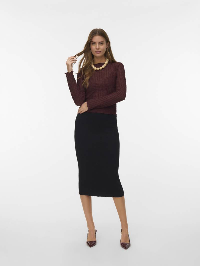 VERO MODA - VMSABA FULLNEEDL NW 7/8 LNGHT SKIRT NOOS black - Gr. - M von VERO MODA
