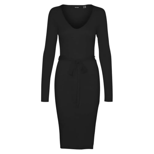VERO MODA VMSABA Rib LS V-Neck Belt Dress GA NOOS VERO MODA VMSABA Rib LS V-Neck Belt Dress GA NOOS von VERO MODA