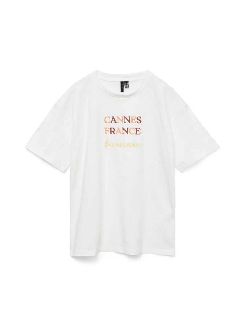 VERO MODA - VMSARA MIA SS TOP BOX JRS GA snow white - Gr. - M von VERO MODA