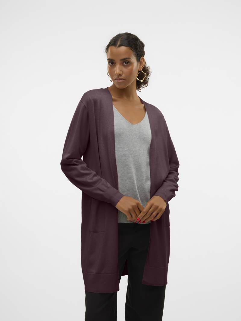 VERO MODA - VMSILJE LS OPEN CARDIGAN GA NOOS winetasting - Gr. - M von VERO MODA