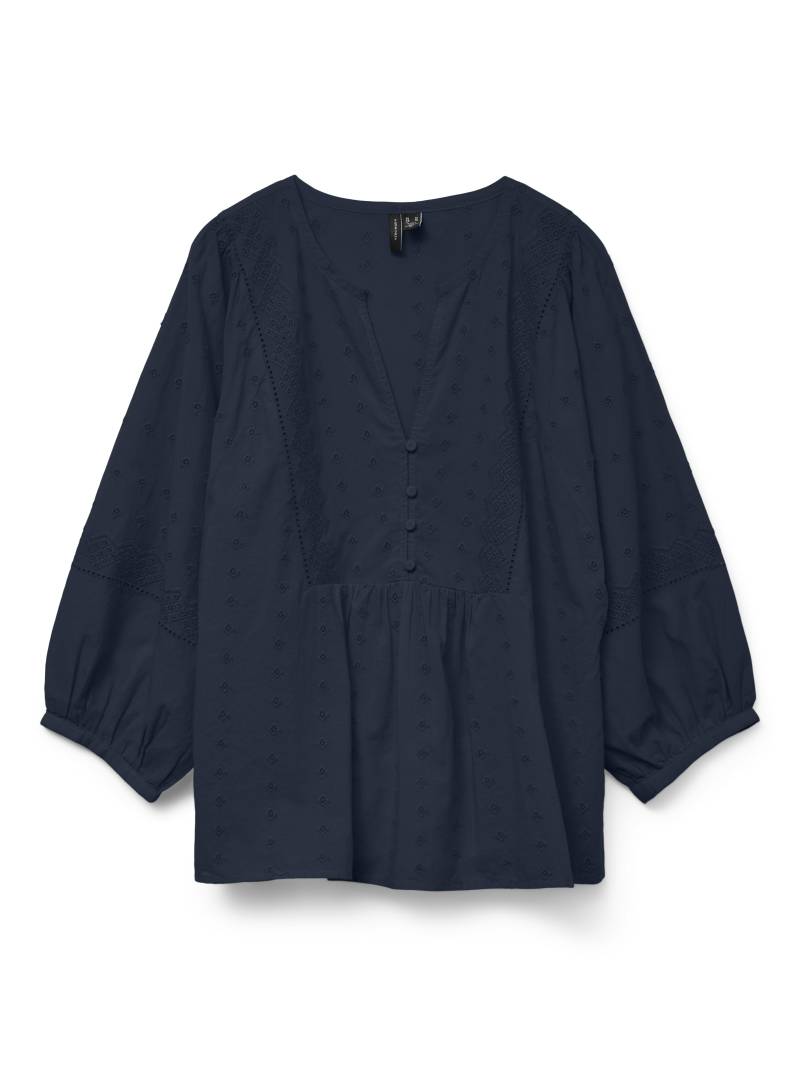 VERO MODA - VMSOFIE 3/4 V-NECK TOP WVN GA navy blazer - Gr. - XL von VERO MODA