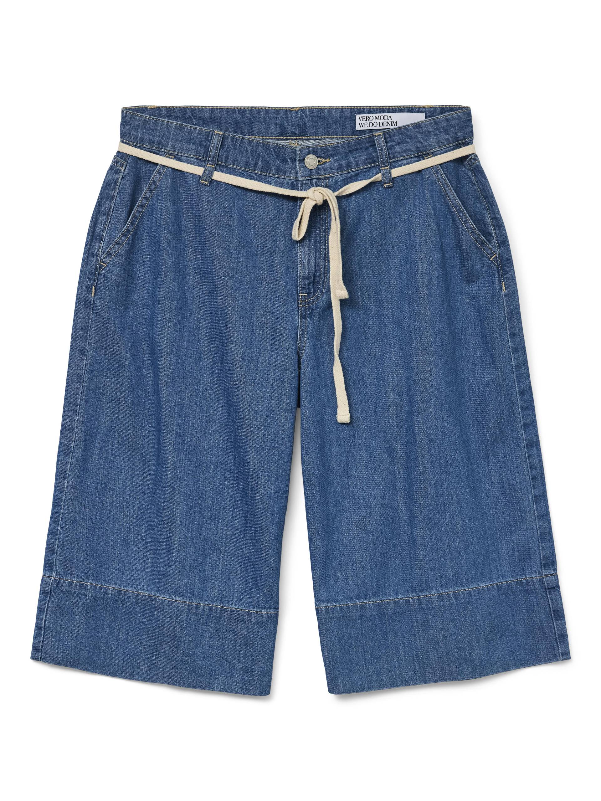 VERO MODA - VMSUZAN MR WIDE DNM STRING JORTS VI3493 light blue denim - Gr. - M von VERO MODA