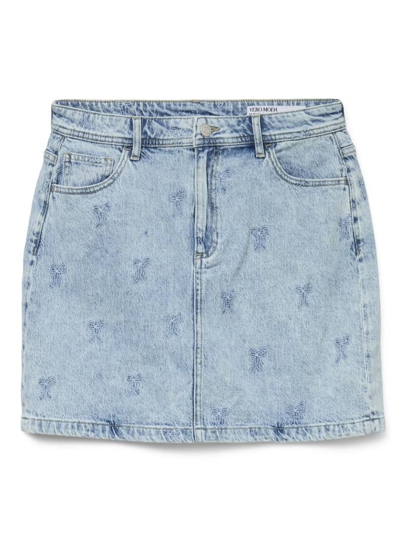 VERO MODA - VMTESSA HR SHORT EMB SKIRT RA339 light blue denim - Gr. - S von VERO MODA
