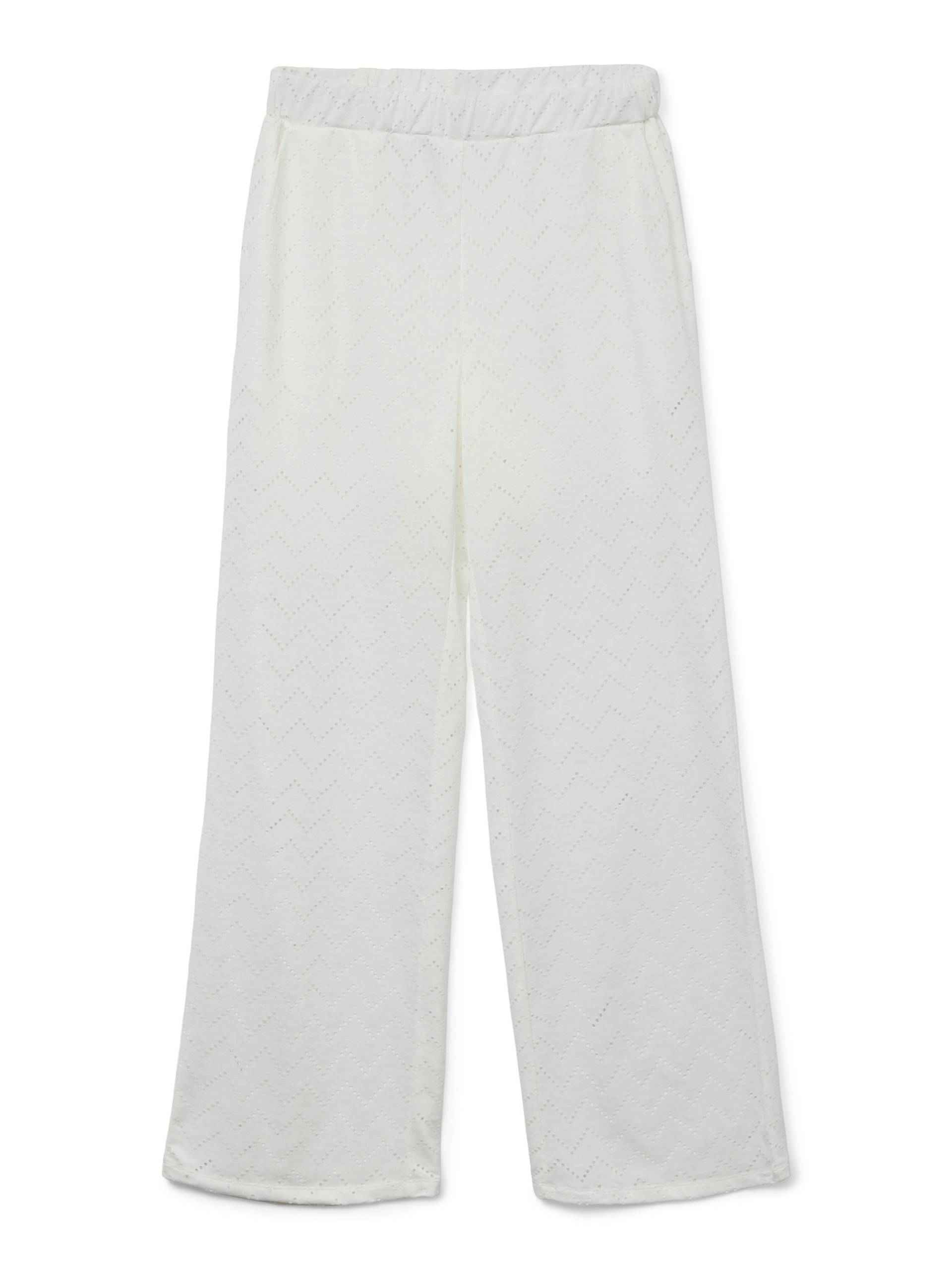 VERO MODA - VMTHAS NW WIDE PANT JRS GA VO snow white - Gr. - M von VERO MODA