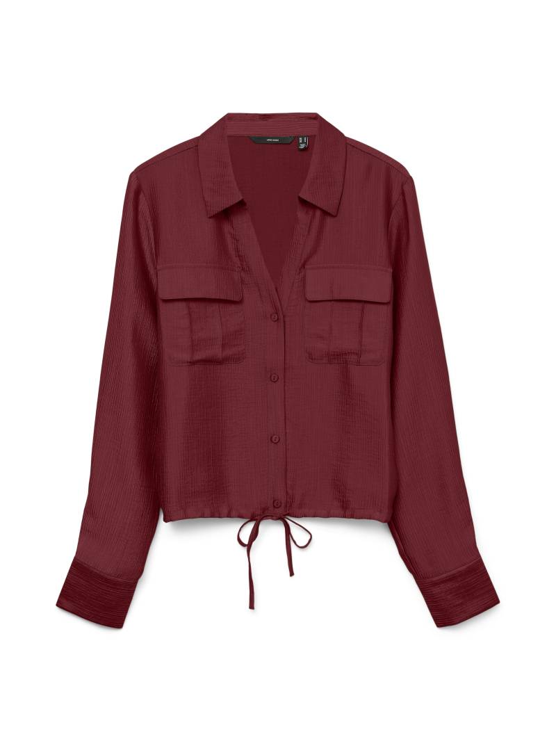 VERO MODA - VMTOMA LS TIE SHIRT WVN syrah - Gr. - L von VERO MODA