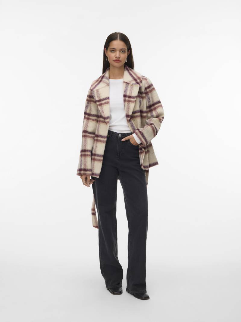 VERO MODA - VMVERA SHIRLEY CHECK JACKET BOO oatmeal - Gr. - L von VERO MODA