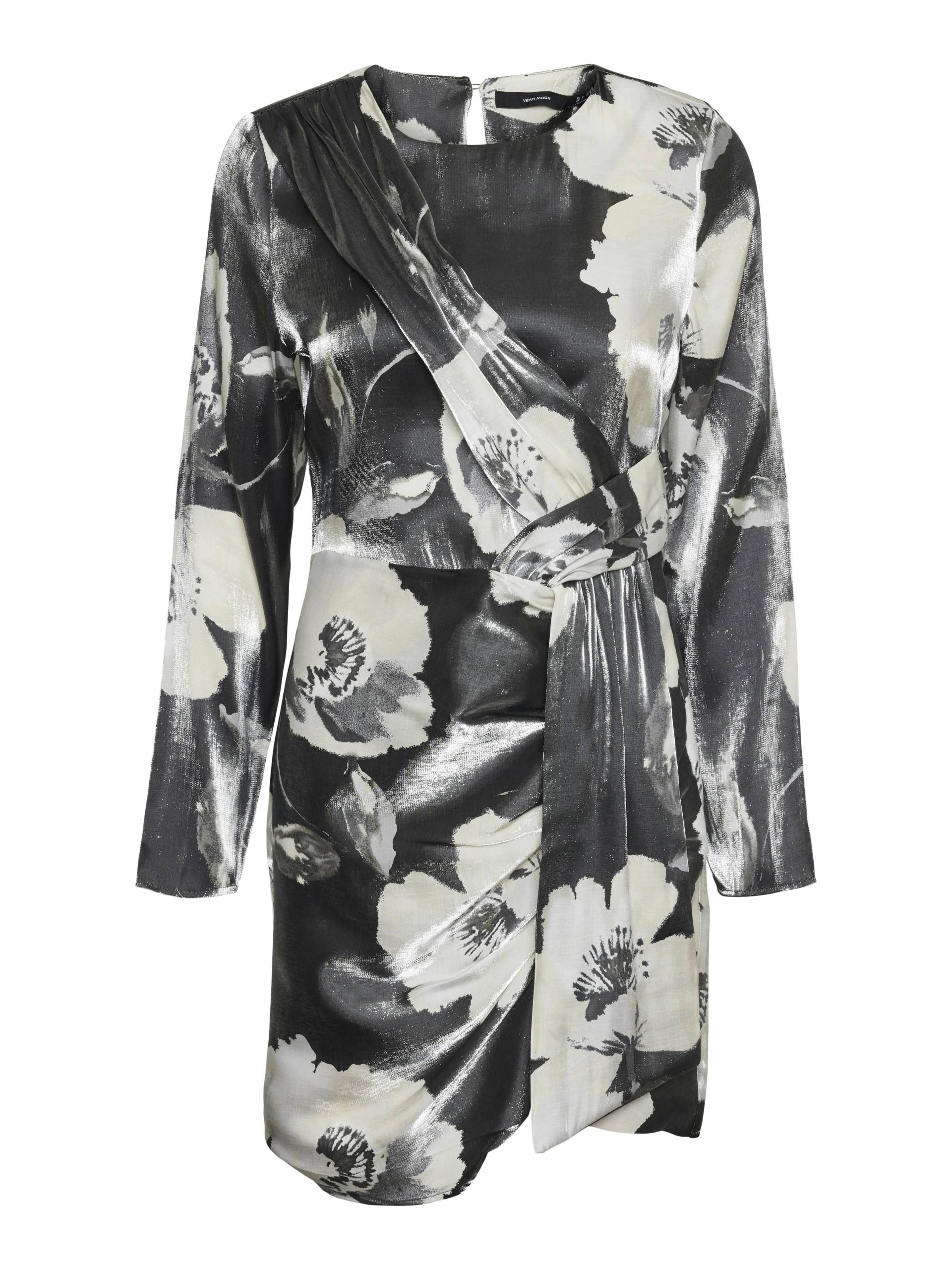 VERO MODA - VMVIPPI LS SHORT DRESS PA WVN GA black - Gr. - M von VERO MODA