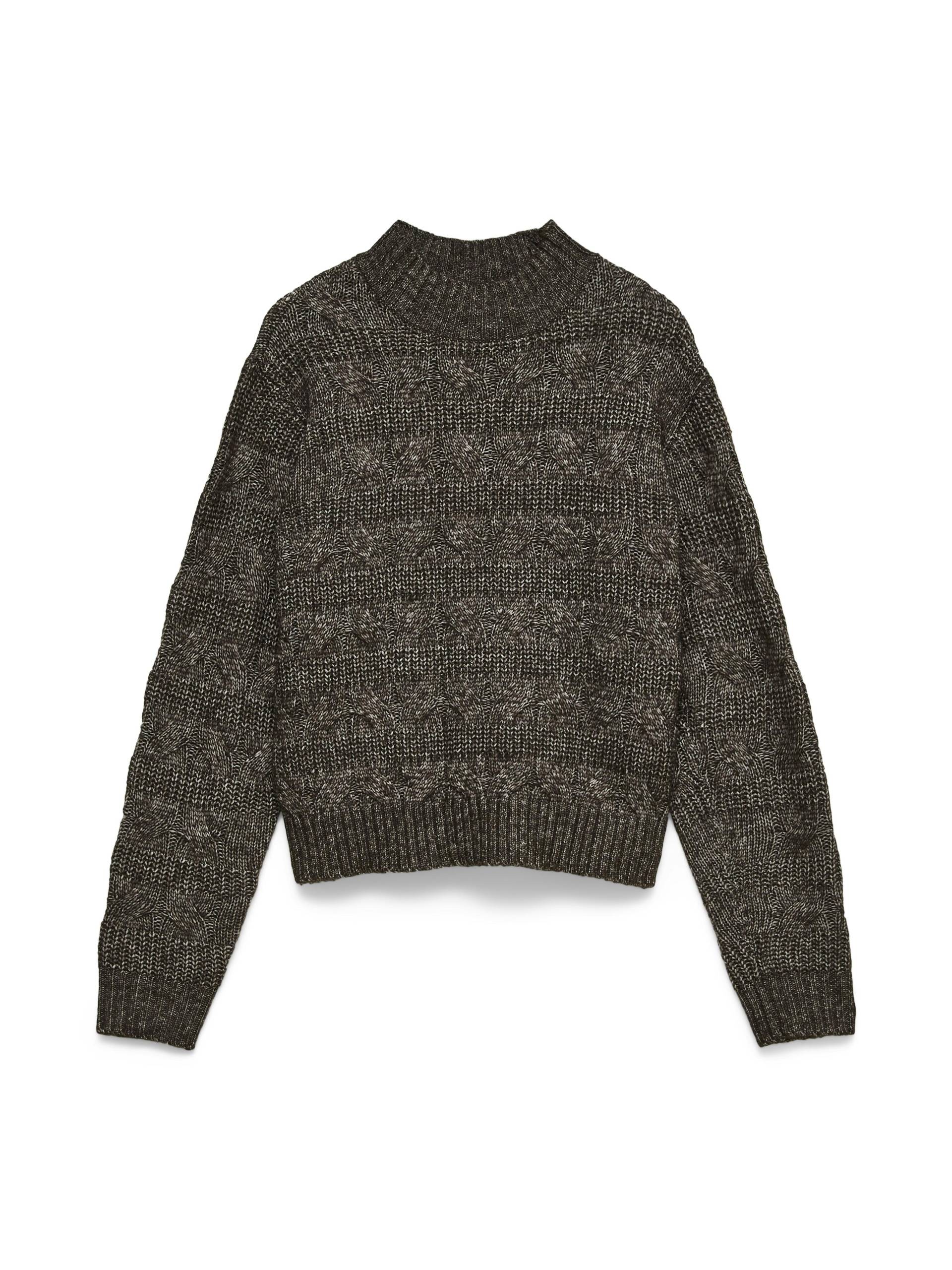 VERO MODA - VMVIRGO LS HIGHNECK PULLOVER BF chocolate torte - Gr. - XS von VERO MODA