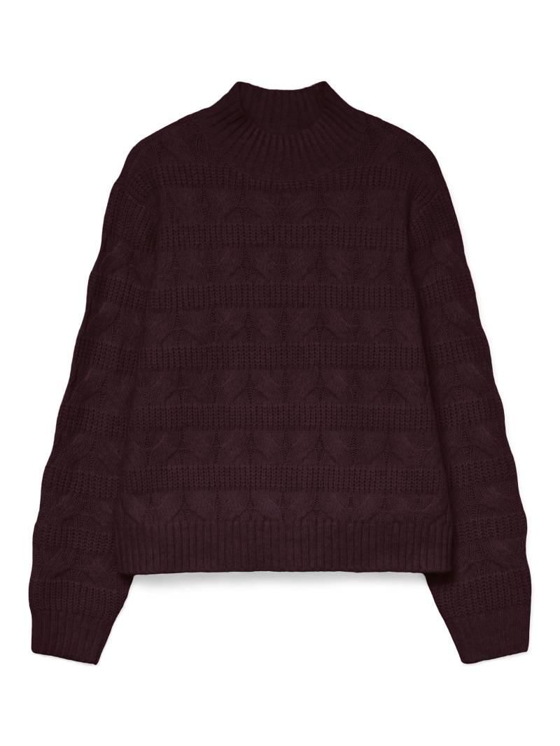 VERO MODA - VMVIRGO LS HIGHNECK PULLOVER BF winetasting - Gr. - M von VERO MODA