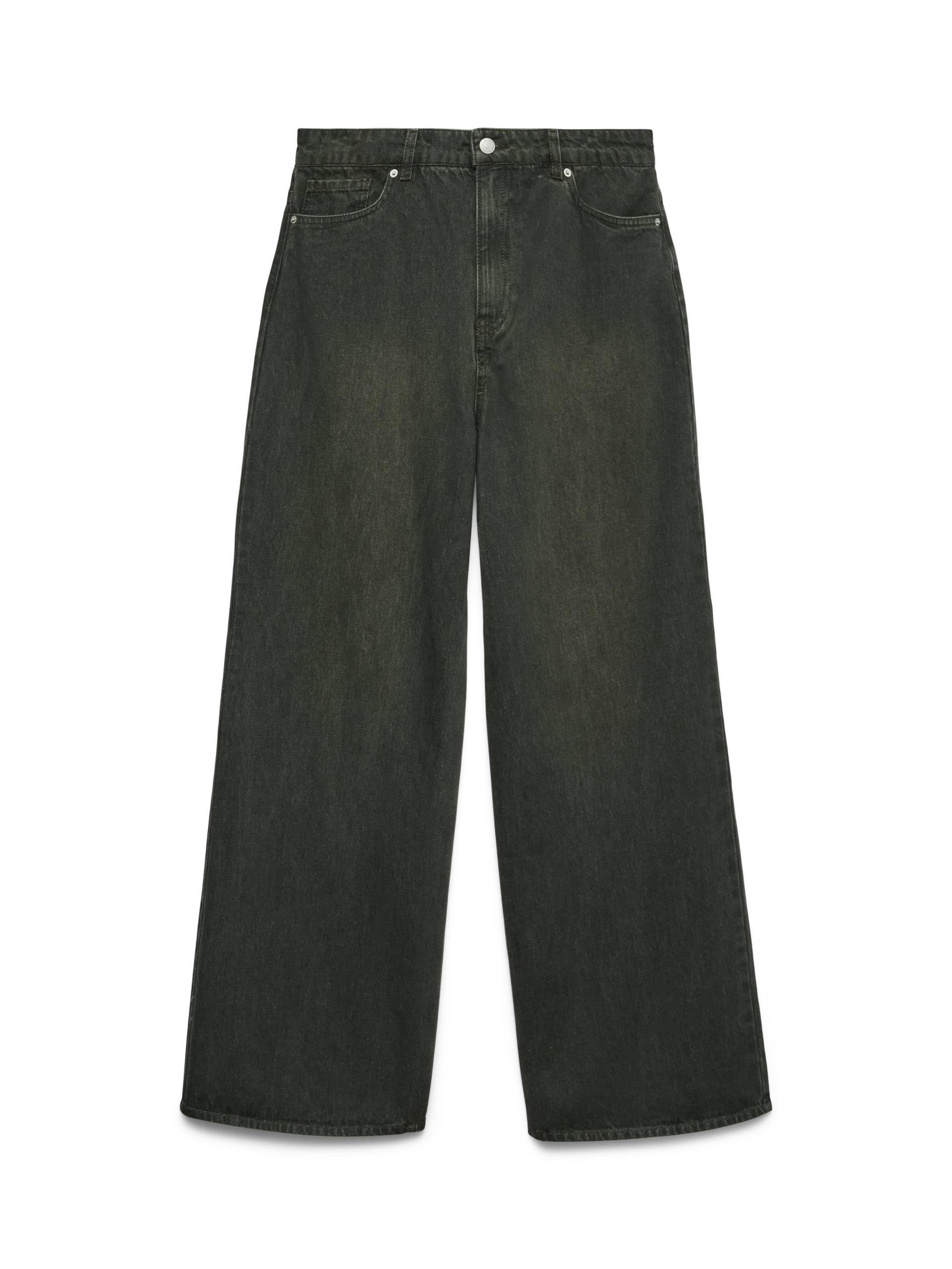 VERO MODA - VMWIEN MR REL WIDE COLORED DNM JEANS grape leaf - Gr. - 31/32 von VERO MODA