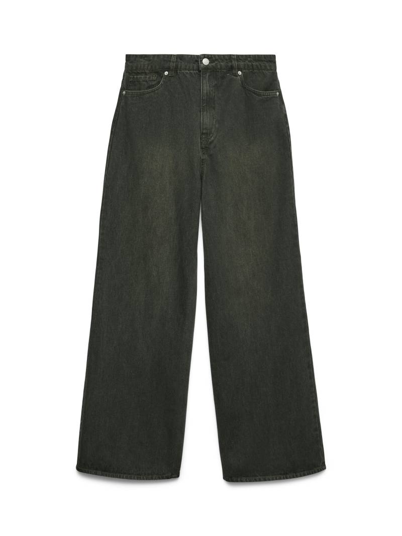 VERO MODA - VMWIEN MR REL WIDE COLORED DNM JEANS grape leaf - Gr. - 31/32 von VERO MODA