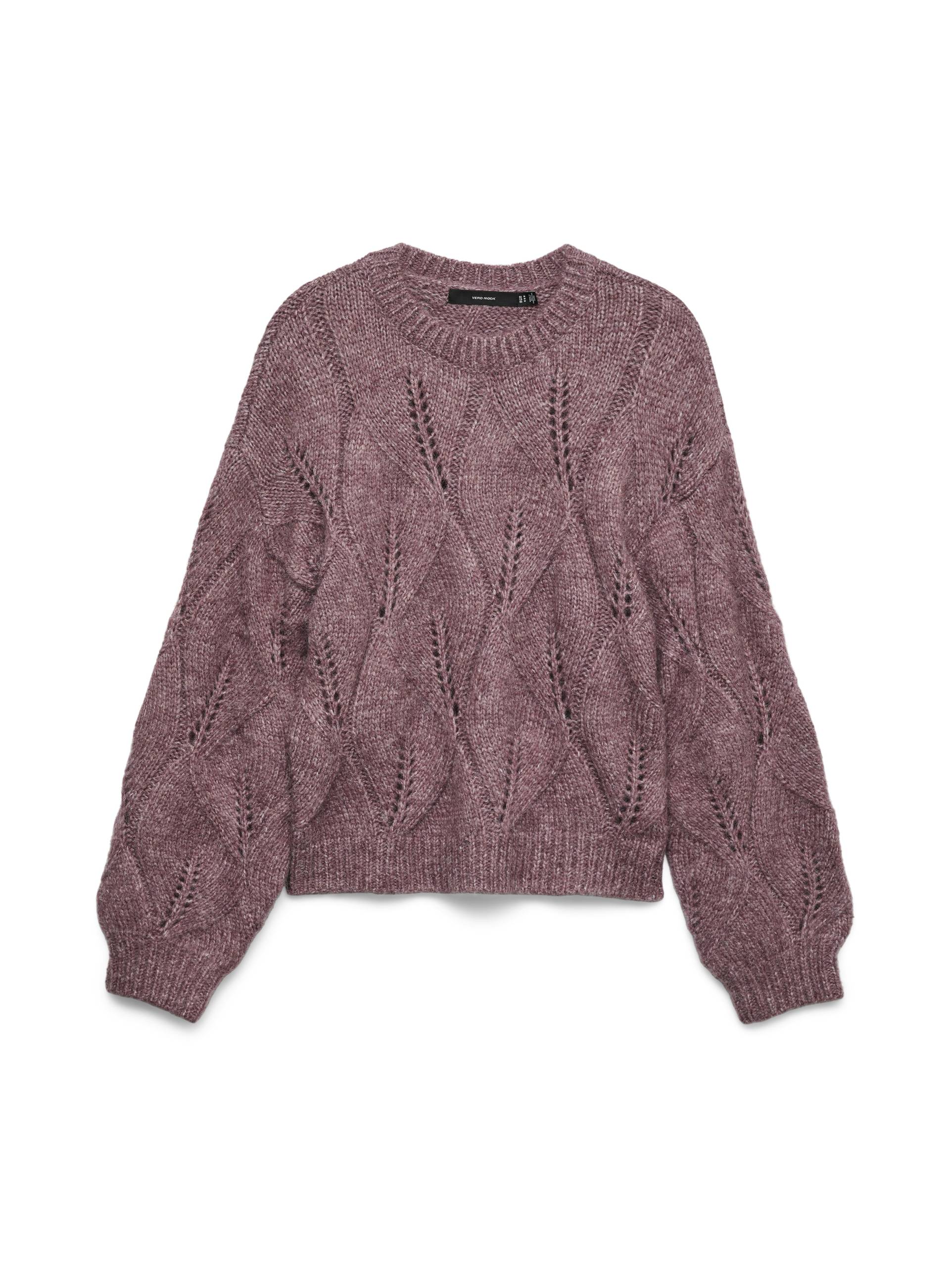 VERO MODA - VMZENIA LS O-NECK STITCH PULLOVER rose brown - Gr. - M von VERO MODA