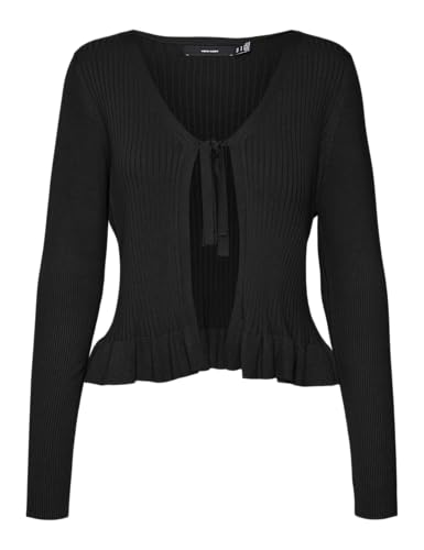 VERO MODA Vmglory Ls Tie Peplum Cardigan Ga Boo von VERO MODA