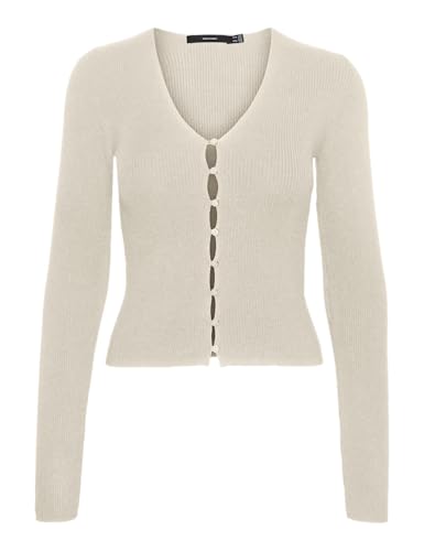 VERO MODA Vmgold Rib Ls V-Neck Button Pullover von VERO MODA