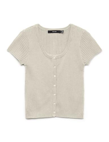 VERO MODA Vmgold Rib Ss U-Neck Button Top von VERO MODA
