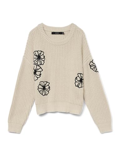 VERO MODA Vmlaura Ls O-Neck Pullover Boo von VERO MODA