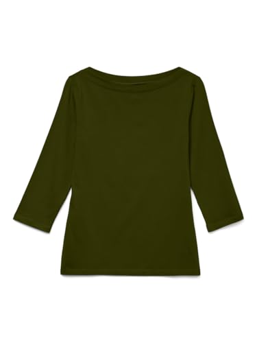 VERO MODA Damen Vmpanda Modal 3/4 Top JRS Noos Langarmshirt, Grape Leaf,L von VERO MODA