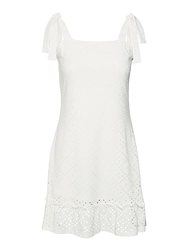 VERO MODA Women's VMTASSA SL Short Dress NOOS, Snow White, S von VERO MODA