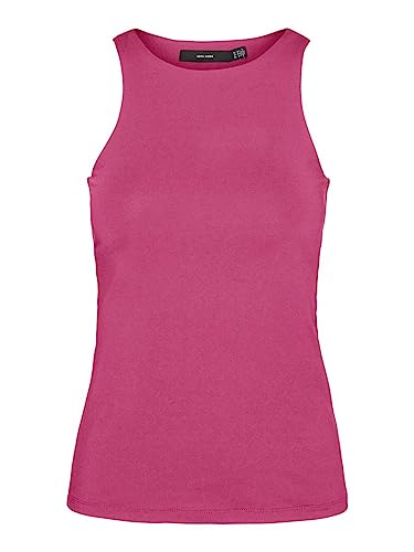 VERO MODA Damen T-Shirt Vmbianca Sl Tank Top Noos, Pink Yarrow, L von VERO MODA