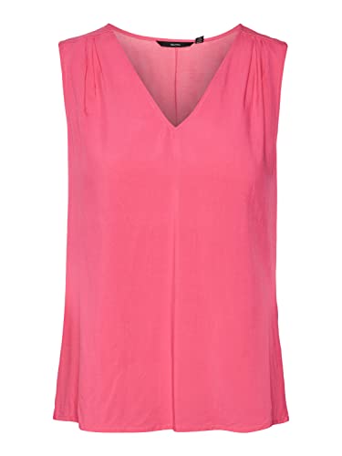 VERO MODA Women's VMBRIT SL JRS GA Top, Pink Yarrow, S von VERO MODA