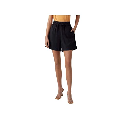 VERO MODA Damen Sommer Shorts Legere Kurze Stoffhose Leichte Casual Chino Pants VMCARMEN, Farben:Schwarz-2, Größe:M von VERO MODA