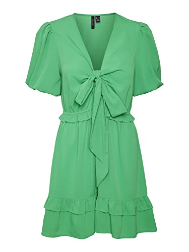 Vero Moda Women's VMCARY Olivia 2/4 Short Dress WVN GA Kleid, Bright Green, L von VERO MODA