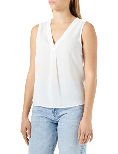 Vero Moda Women's VMDERMA SL WVN GA Top, Snow White, L von VERO MODA