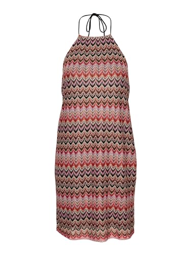 VERO MODA Damen Vmdicte Halterneck Short Dress JRS Kleid, Bittersweet/Pattern:Bon Bon + Navy B + Snow W + Etc, M EU VERO MODA Damen Vmdicte Halterneck Short Dress JRS Kleid, Bittersweet/Pattern:Bon Bon + Navy B + Snow W + Etc, M EU von VERO MODA