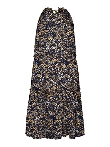 VERO MODA Damen Vmdora Kaya Halterneck Short Dress WVN G Kleid, Navy Blazer/AOP:Dora, XS EU VERO MODA Damen Vmdora Kaya Halterneck Short Dress WVN G Kleid, Navy Blazer/AOP:Dora, XS EU von VERO MODA