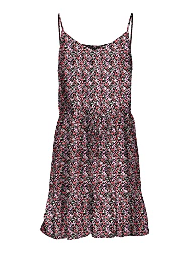 VERO MODA Women's VMEASY Singlet Mini Dress R1 WVN GA Kleid, Georgia Peach/AOP:Cille, S von VERO MODA