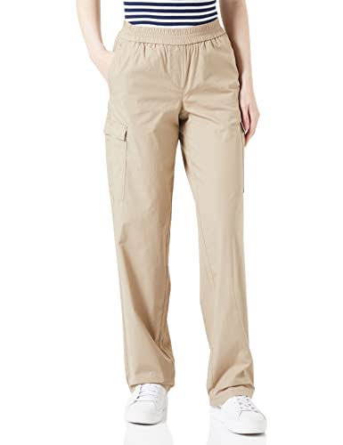 VERO MODA Women's VMFIATRIS MR Straight Cargo Pant Hose, Silver Mink, L/30 von VERO MODA