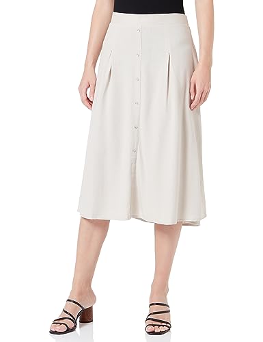 Vero Moda Women's VMJESMILO HW Calf Skirt WVN GA NOOS Rock, Silver Lining, L von VERO MODA