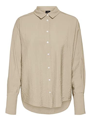 VERO MODA Women's VMLENA LS Shirt WVN NOOS Top, Irish Cream, M von VERO MODA