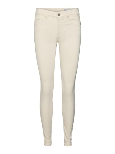 VERO MODA Women's VMLUX MR Slim Ecru NOOS Jeans, XSW / 34L von VERO MODA