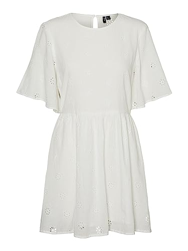 Vero Moda Women's VMMAJA 2/4 Mini Dress WVN Kleid, Snow White, M von VERO MODA