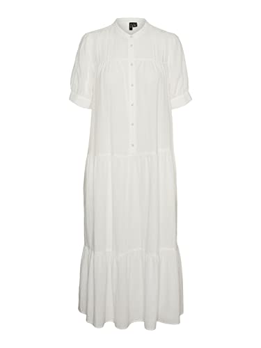 Vero Moda Women's VMMILAN 2/4 7/8 Dress WVN Kleid, Snow White, L von VERO MODA