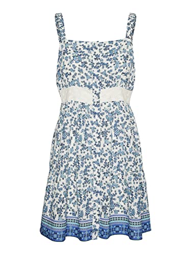 Vero Moda Women's VMMILAN SL Short Dress WVN Kleid, Dazzling Blue/AOP:Mira, M Vero Moda Women's VMMILAN SL Short Dress WVN Kleid, Dazzling Blue/AOP:Mira, M von VERO MODA