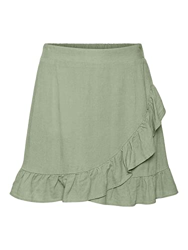 Vero Moda Women's VMMYMILO HW Mini Skirt WVN GA Rock, Reseda, XS von VERO MODA