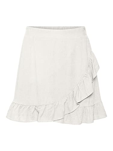 Vero Moda Women's VMMYMILO HW Mini Skirt WVN GA Rock, Snow White, M von VERO MODA