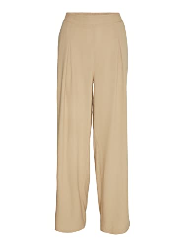 Vero Moda Women's VMMYMILO HW Wide Pants WVN GA Hose, Irish Cream, L von VERO MODA